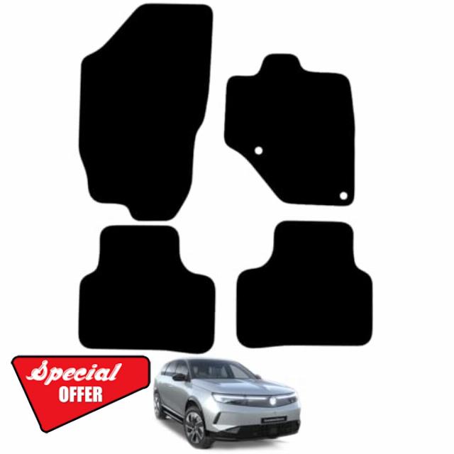 Carsio Carpet Car Mats For Vauxhall Grandland Automatic (EV & Hybrid) 2025+ Onwards Tailored Fit Floor Mat Set Complete Accessory Black Custom Fitted - All Weather