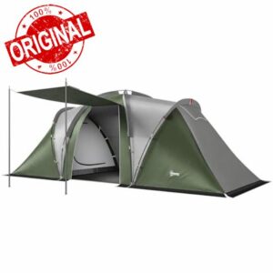 Outsunny 8-12 Person Easy Setup Family Camping Tent w/ 2 Bedrooms and a Living Room