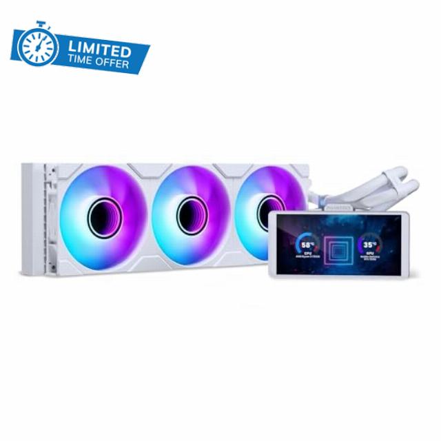 Phanteks Glacier One M25 LCD RGB All-In-One CPU Liquid Cooler with 6" IPS Display