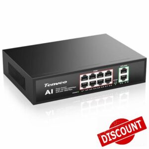 Tenveo 8-Port Full Gigabit PoE Switch