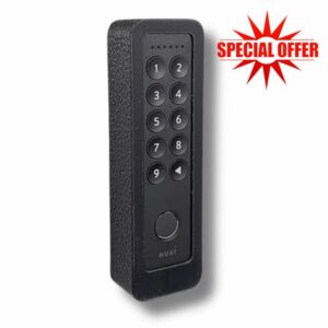 Generisch Wall Mount Compatible with Nuki Keypad 2 - Anti-Theft Cover with Torx Security Screw - No Weather Protection - Plaster Like Surface - Black (Without Roof