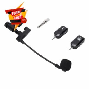 Wireless Cello Microphone 2.4G On Instrument Mic with 360° Sound Pickup 30m Range for Violin Guitar Viola Stage Performance