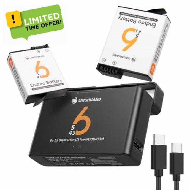OSMO Action 6 Batteries & Fast Charger Set