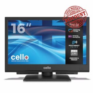 Cello C1626TZH 16" Smart TV Made in the UK – Tizen OS FreeSat