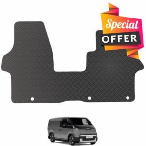 Carsio Rubber Van/Cab Mats For Kia PV5 Cargo 2026+ Onwards Tailored Fit Mat Accessory Black Custom Fitted - All Weather & Heavy Duty