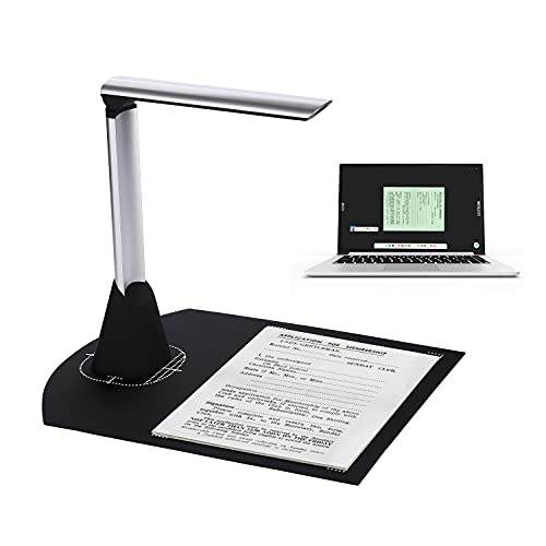 5MP HD USB Portable Scanner with Foldable Design and LED Light