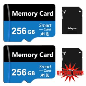 2 Pack Memory Card 256GB with Adapter