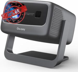 [2500 ANSI/ Official Apps/50W Audio] Outdoor 4K Projector with WiFi and Bluetooth