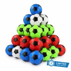 24 Pack PVC Footballs - 9 Inch (23cm) Lightweight Plastic Balls for Kids Party Bags