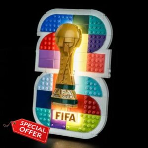 LocoLee LED Light Set Compatible with LEGO 43032 FIFA World Cup 2026™ Official Emblem LED Decoration Lighting Kit Compatible with LEGO 43032 Building Blocks Model Only Lights Set