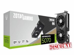 ZOTAC Gaming GeForce RTX 5070 Twin Edge OC DLSS 4 12GB GDDR7 192-bit 28Gbps PCIE 5.0 Gaming Graphics