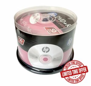 HP DVD+R DL Double Layer 8X 8.5GB Logo 50 Pack in Cakebox