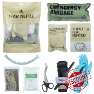 Ifak ​​Refill Kit | Tactical Trauma Refill Kit | First Aid | Ventilated Chest Sealing Bandage | Israeli Bandage | Tourniquet | Compressed Gauze | NPA Nasopharyngeal Airway | Bandages