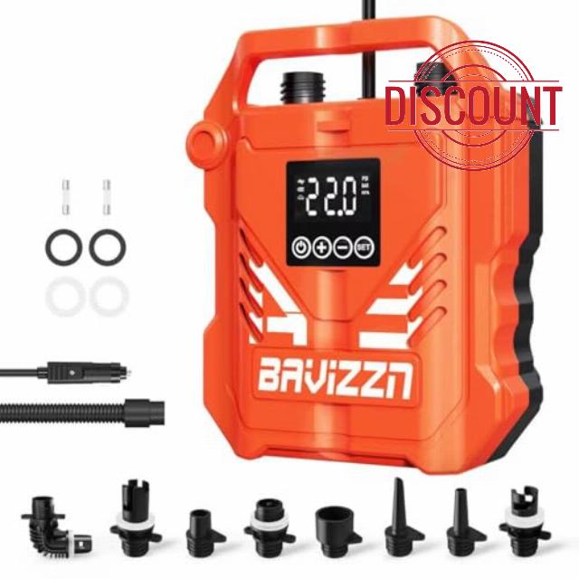 Sup Pump 22PSI Paddle Board Pump 12V Dual Stage Air Auto-Off