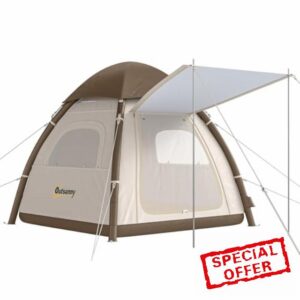 Outsunny Inflatable Camping Tent with Rainfly