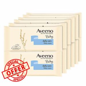 Aveeno Baby Daily Care Wipes Baby & Toddler Soft Wet Wipes with Oat Extract & Aloe Vera