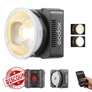 Godox ML40Bi Portable LED Video Light Bi-color CCT 2800K-6500K with Lens Reflector