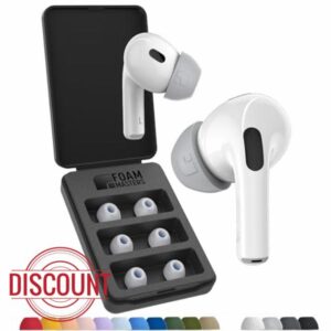 Foam Masters Ultra-Premium Memory Foam Ear Tips for AirPods Pro 3rd Gen Only | 3 Pairs | New Ver. | Secure Fit | Super Comfort | Better Noise Cancel | Replacement Buds