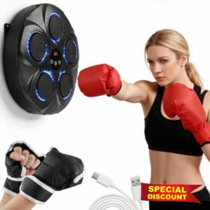 Music Boxing Machine Smart Bluetooth Connectivity Rhythm Boxing Trainer with Real-time Scoring and Feedback Kids Fitness Toys Space-Saving Wall-Mounted Desig