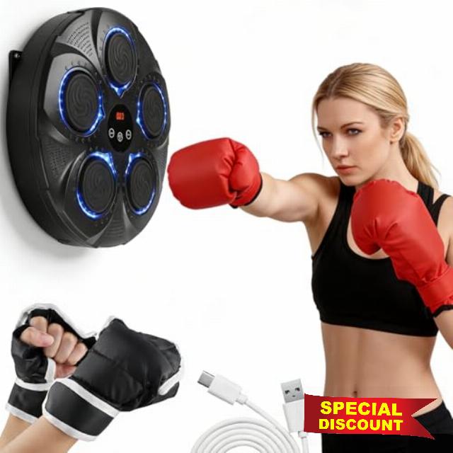 Music Boxing Machine Smart Bluetooth Connectivity Rhythm Boxing Trainer with Real-time Scoring and Feedback Kids Fitness Toys Space-Saving Wall-Mounted Desig