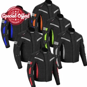 Men’s Motorcycle Jacket 4 Season Cordura Textile Biker Jacket Waterproof Windproof with CE Armor