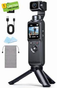 4K Vlogging Camera with 1.72'' Sensor – 2-Axis Stabilisation Action Camera