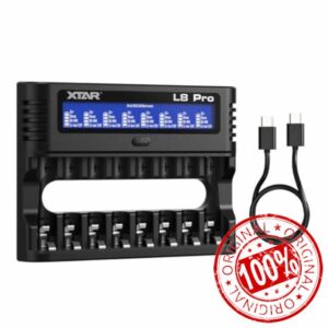 XTAR L8 Pro 8-Slot Smart Battery Charger for AA AAA1.5V Li-ion & 1.2V Ni-MH