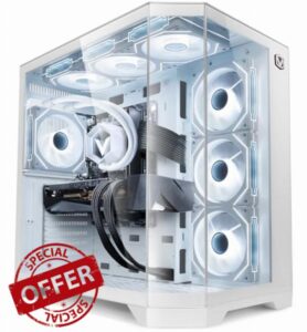 Vibox Gaming PC • AMD Ryzen 7 9800X3D 8-Core • Nvidia RTX 5070 Ti 16GB • 32GB 5600MHz DDR5 RAM • 1TB NVMe SSD • Windows 11 • WiFi • White