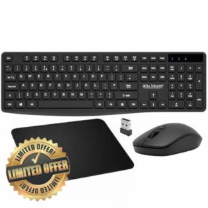 Alta Monte® Wireless Keyboard and Mouse Combo UK Layout with Mouse Pad