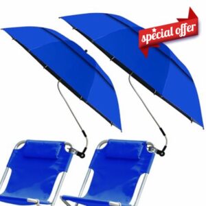 WingFly 2 Pack Beach Chair Umbrella with Clamp