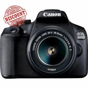 Canon EOS 2000D DSLR Camera and EF-S 18-55 mm f/3.5-5.6 IS II Lens - Black