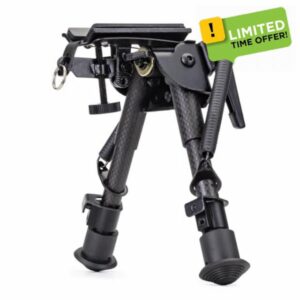 Carbon Fiber Bipod with Quick-Detach Wrench，6-9 Inch