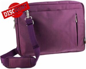Navitech Black Sleek Water Resistant Travel Bag - Compatible with WONNIE 18" Portable DVD Playe