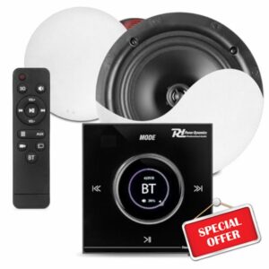 Powerline B50B Bluetooth Ceiling Speaker System with 2x NCSS6 6.5" Ceiling Speakers & In-Wall LCD Amplifier