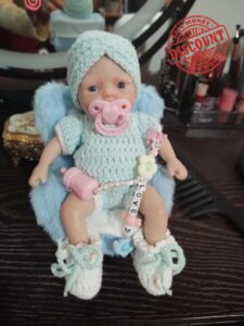 MYREBABY 7 Inch Mini Reborn Baby Dolls ，Silicone Baby Girl Camille