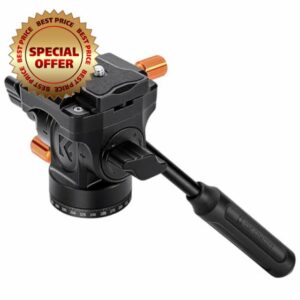 K&F CONCEPT Tripod Fluid Head with Flexible 360° Pan & +90°/-85° Tilt
