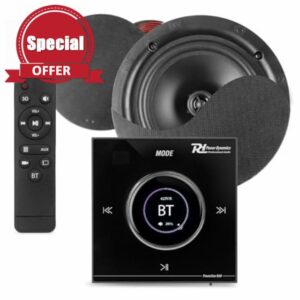 Powerline B50B Bluetooth Ceiling Speaker Kit with LCD Wall Amplifier