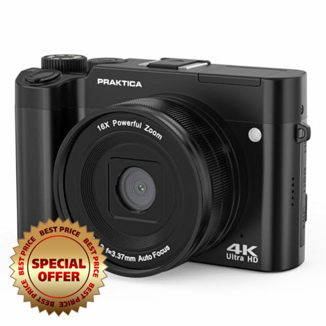 Praktica DZ16 Mirrorless Camera 13MP Dual CMOS Sensors