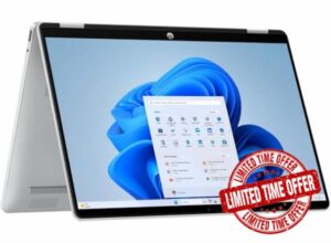 HP OmniBook 5 Flip 14" 2-in-1 Touchscreen Laptop | Intel Core i5-1334U | 16GB RAM | 512GB SSD | Intel Iris Xe Graphics | 2K (1920 x 1200) Touch Display | Windows 11 Home | Silve