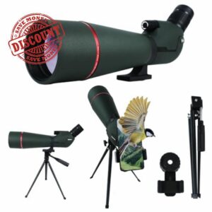 25-75x80 HD Spotting Scope - Premium BAK4 Prism with Phone Adapter
