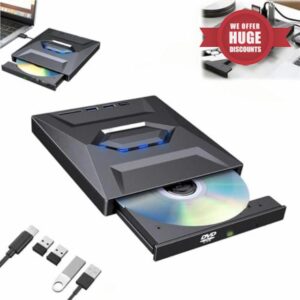 7-in-1 External USB DVD Drive & Blu-ray Player