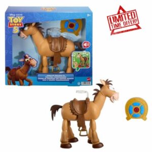 ​Mattel Disney and Pixar Toy Story 5 Giddy-Up Bullseye RC 12-Inch Scale remote controlled horse toy with sounds and clip for figure sold separately