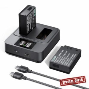 llano 2-Pack LP-E17 Batteries & 20W Fast Charger Set - for Canon EOS R50 R8 R10 R100 RP T6i T7i T8i T6S SL2 SL3 M3 M5 M6 77D 200D 250D 750D 760D 800D 8000D - Real Capacity