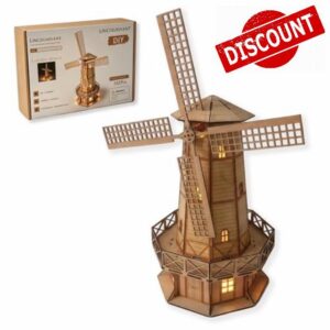 DIY Wooden Windmill Model Kit