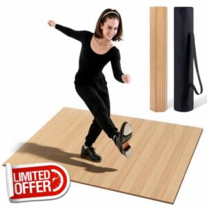 Tap Dance Floor for Any Surface - Bamboo Portable Dance Floor with Storage