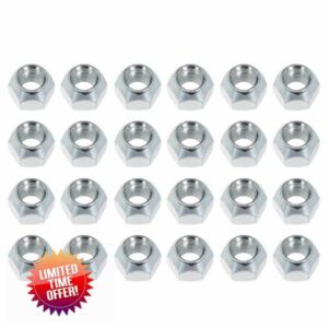 24Pcs 1/2-20 Inch Wheel Nuts for 1/2" Wheel Studs for Trailers for Boat Trailer Tires Length: 0.62"(15.77mm)