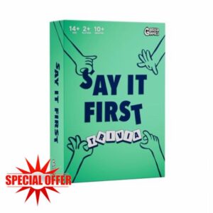 GorillaGames Say It First - Trivia: Fast-Paced Word Game for Families & Friends | Hilarious Family Party Game of Speed & Shouts for 2-6 players | 200 Trivia Questions