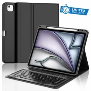 Keyboard Case for iPad Air 13-inch (M4 2026/M3 2025/M2 2024)- UK Layout Keyboard for iPad Pro 12.9 2022/2021/2020/2018