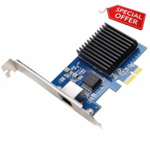 RJ45 Port Network Card 10Gb for Win10/for Win 11 RTL8127 Chip PCIe NIC PCI-Express X1 Vision Acquisition Card