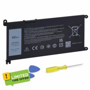 SIKER JPFMR Laptop Battery Compatible with Dell Chromebook 3100 3400 2-in-1 5488 5493 5593 11.4V 42Wh 7T0D3